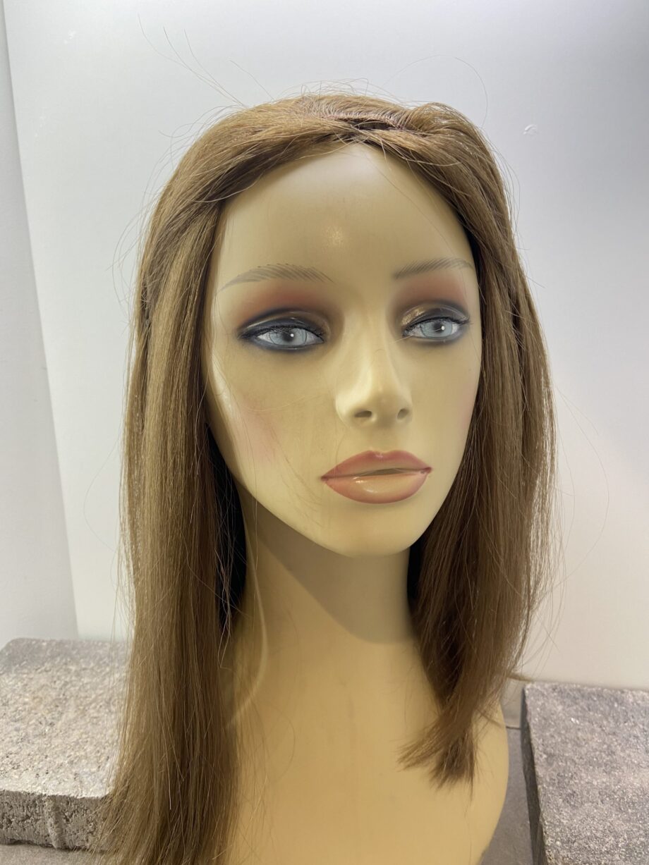 Brown soft cap long hair piece. Bbrls229