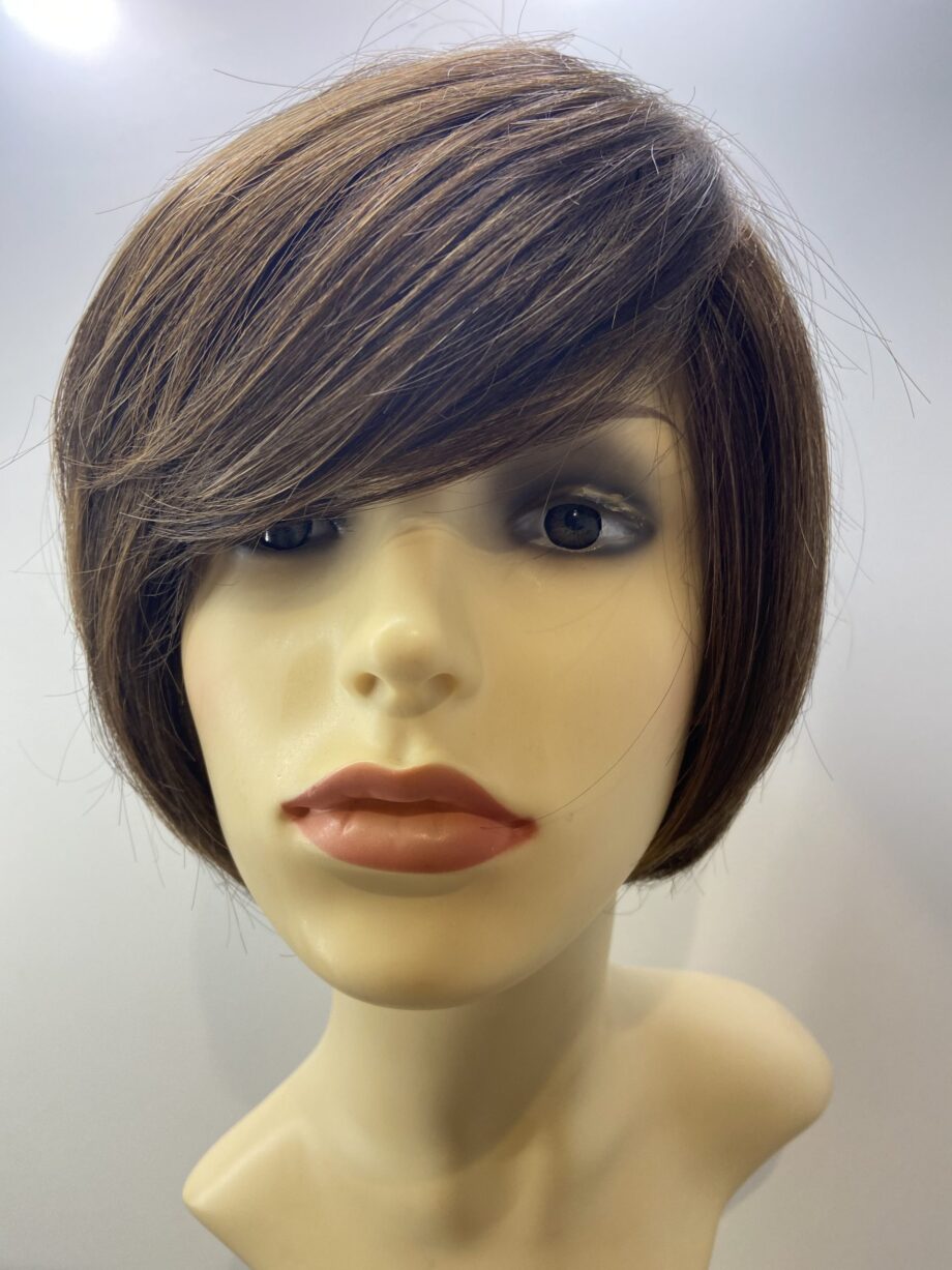 Soft cap silky soft brown wig. Bss323