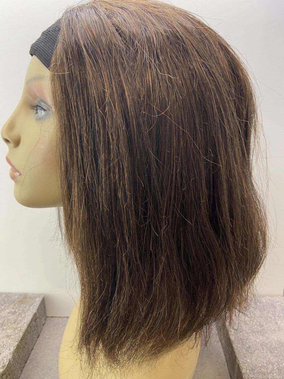 Soft Hair band brown soft cap wig. Brms313
