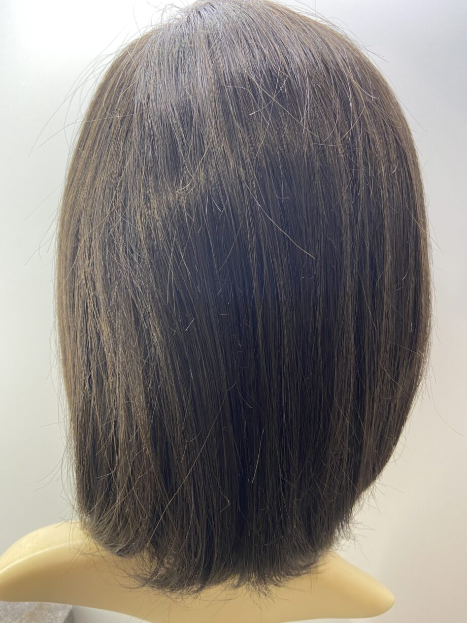 Dark shiny brown wig. Brms312