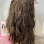 Extra long wavy soft cap brown wig. Brlc49