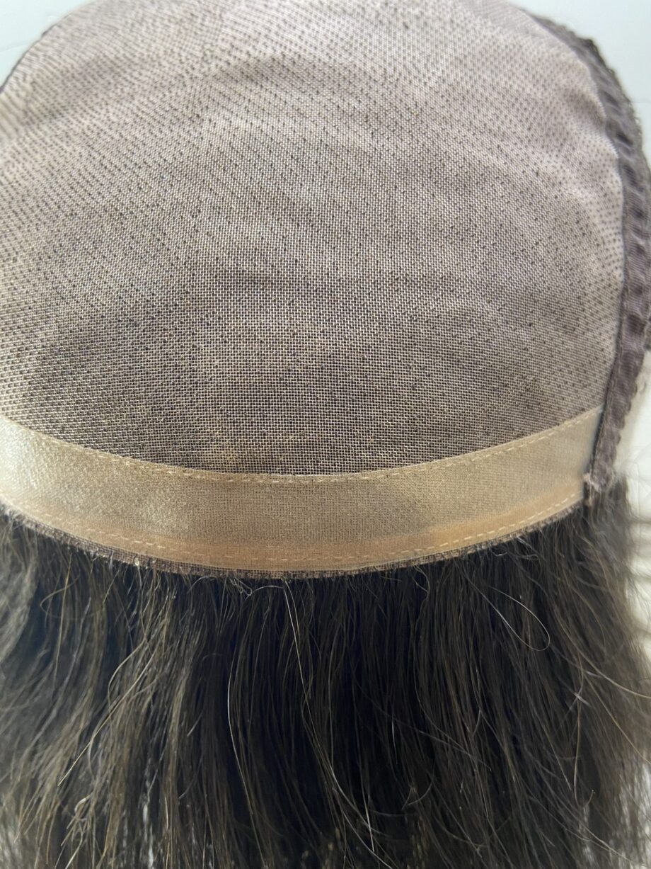 Dark shiny brown wig. Brms312