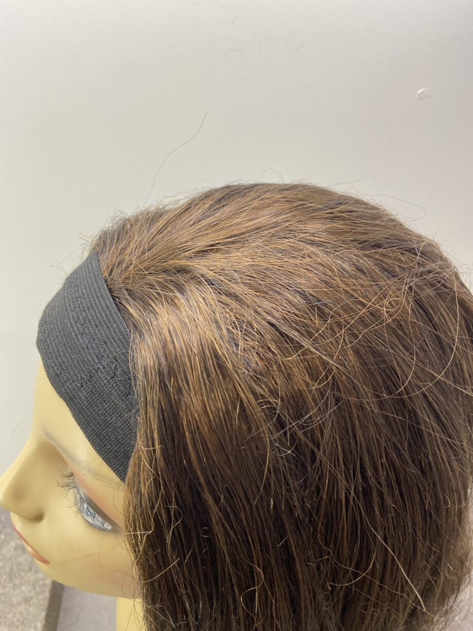 Soft Hair band brown soft cap wig. Brms313