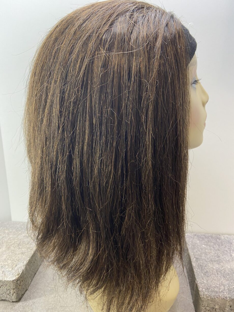 Soft Hair band brown soft cap wig. Brms313