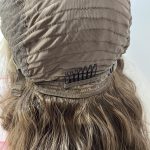 Extra long wavy soft cap brown wig. Brlc49