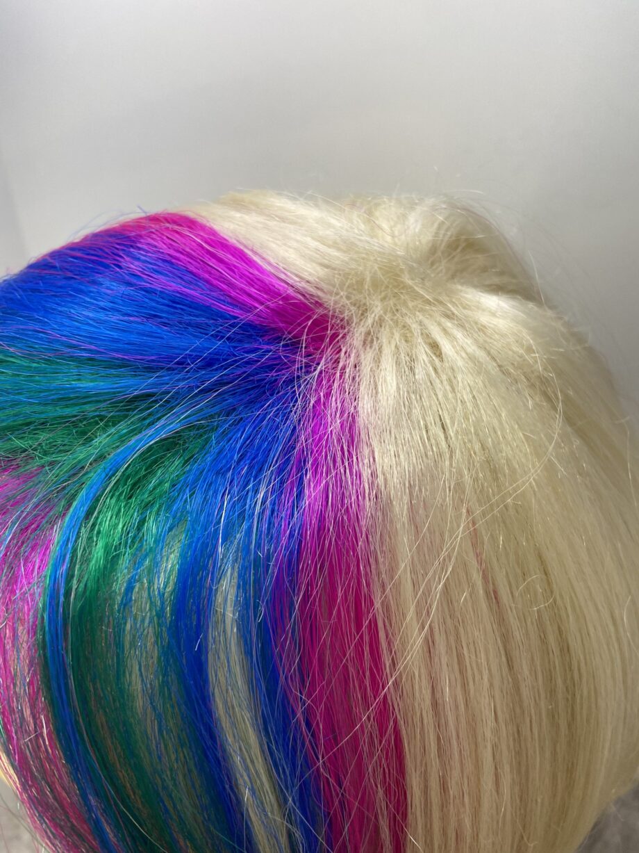 Multi coloured blonde wig. Blms59