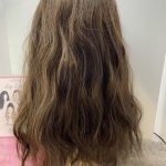Extra long wavy soft cap brown wig. Brlc49