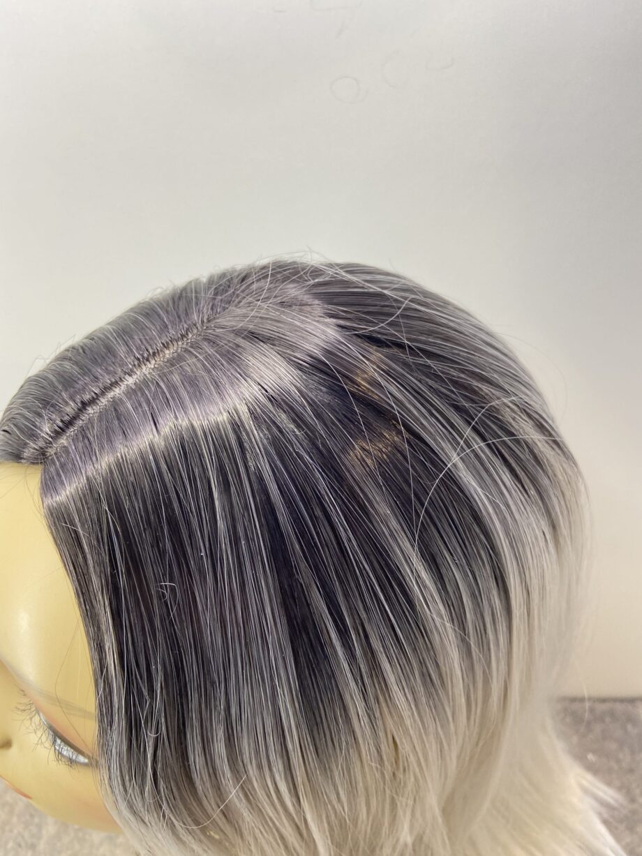 Silver rooted long wig. Sls55