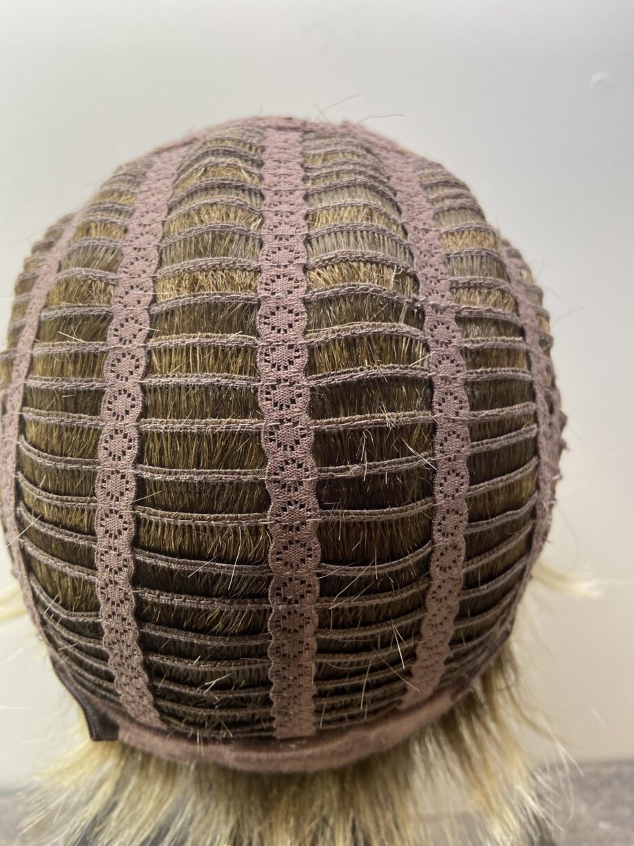Shiny blonde rooted wig. Blss322