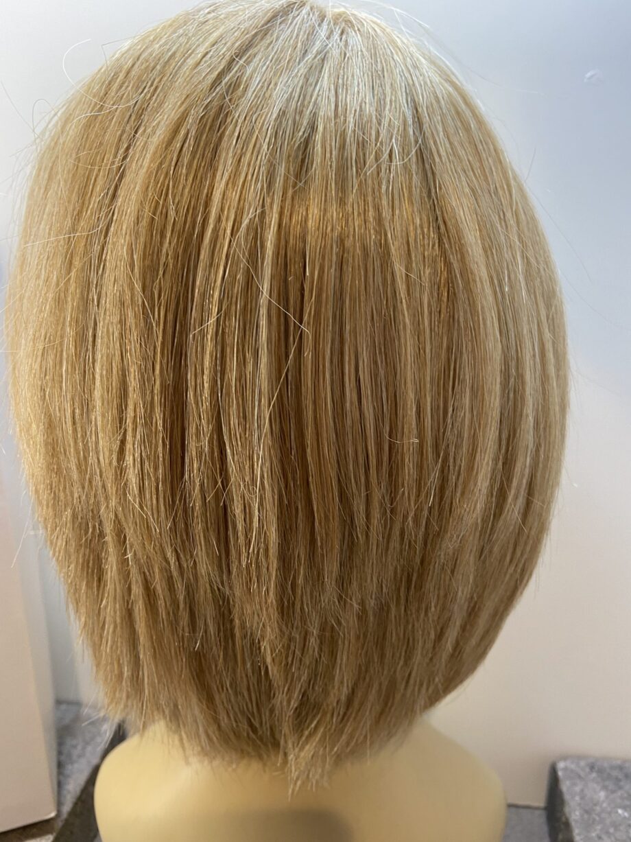 Soft cap feather blonde wig. Bblms216