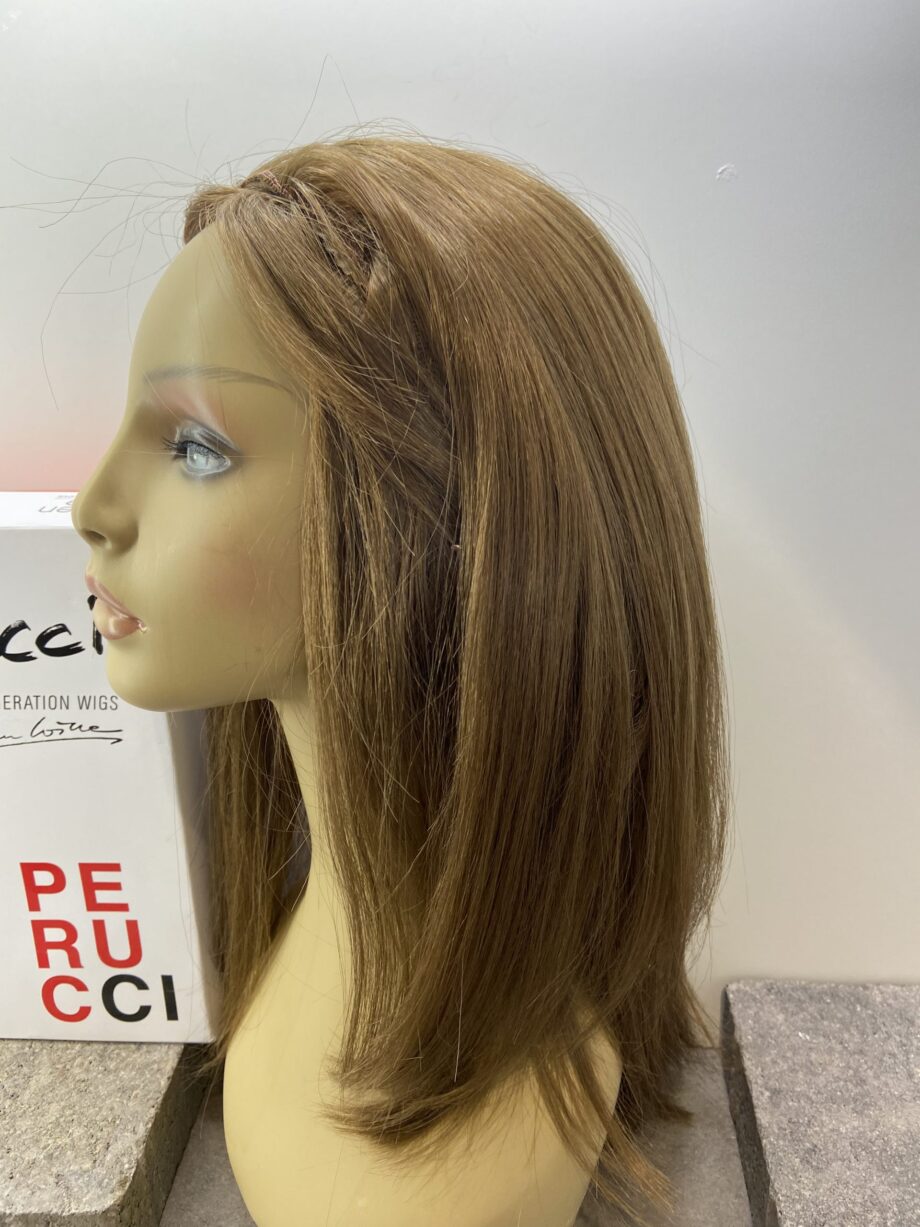 Brown soft cap long hair piece. Bbrls229