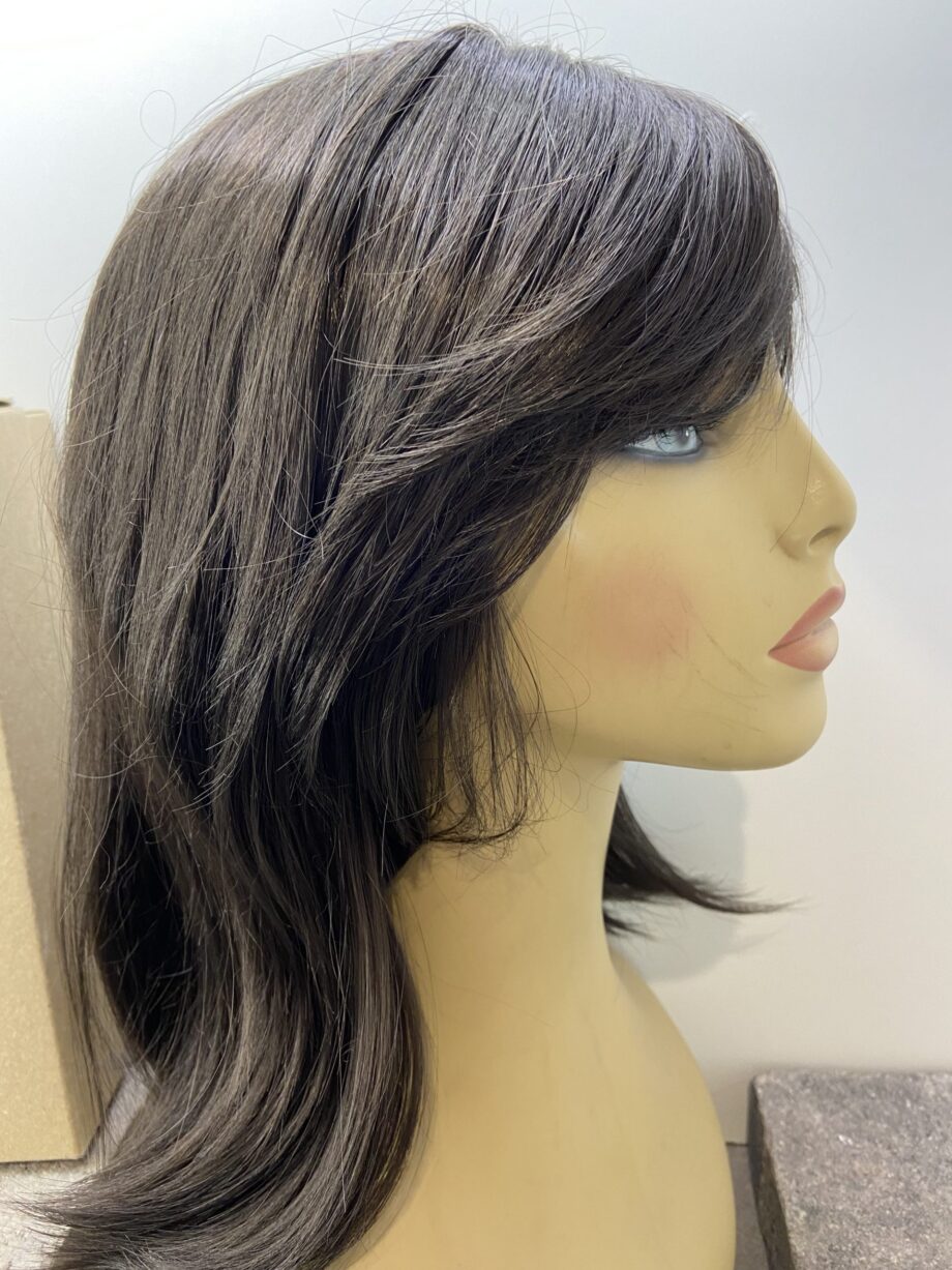 Silky dark brown long wig. Bblls254