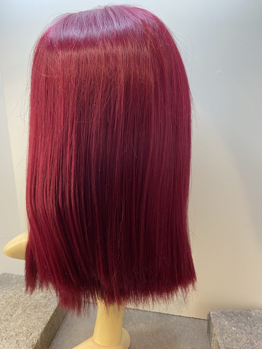 5% human hair plum long wig. Rls706