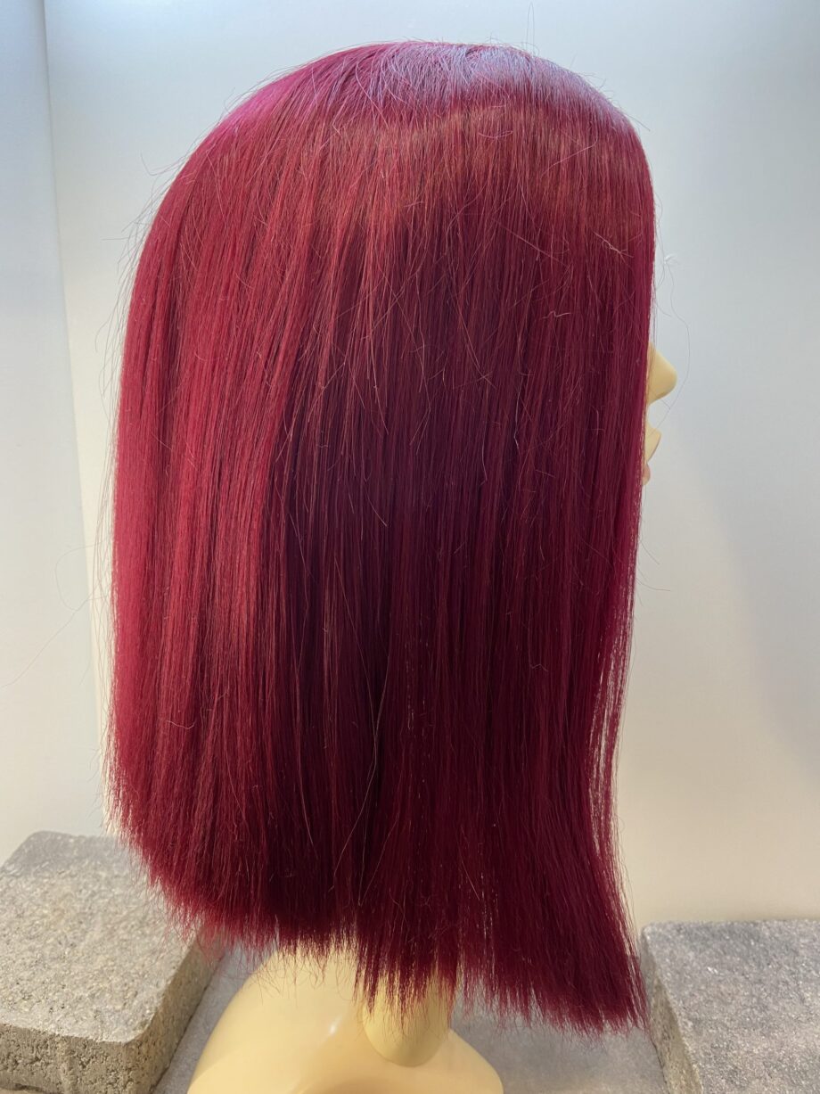 5% human hair plum long wig. Rls706