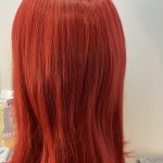 Wine red long wig. Redls705