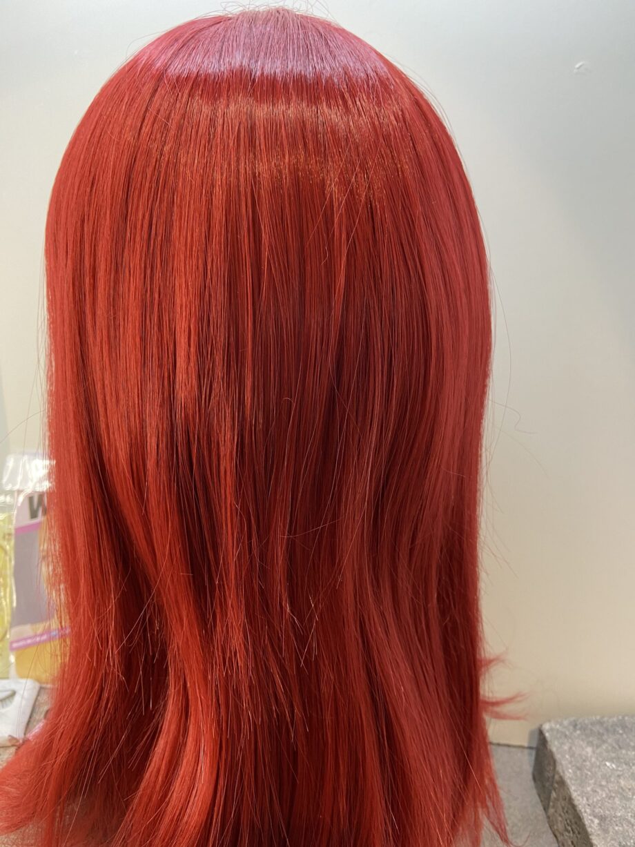 Wine red long wig. Redls705