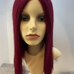 5% human hair plum long wig. Rls706