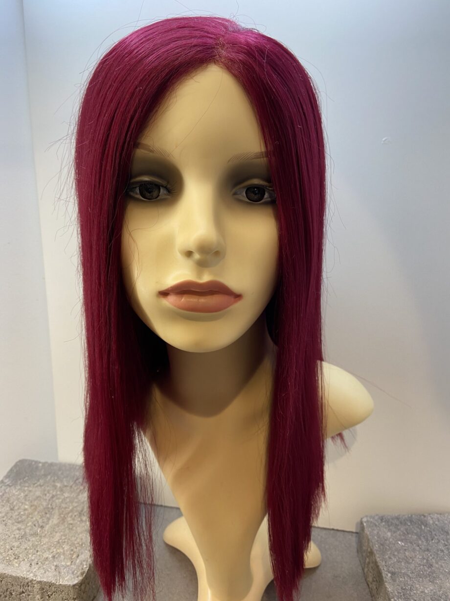 5% human hair plum long wig. Rls706