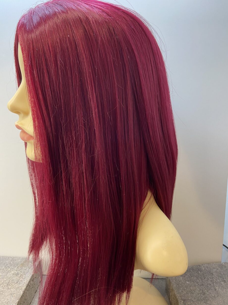 5% human hair plum long wig. Rls706