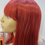 Wine red long wig. Redls705
