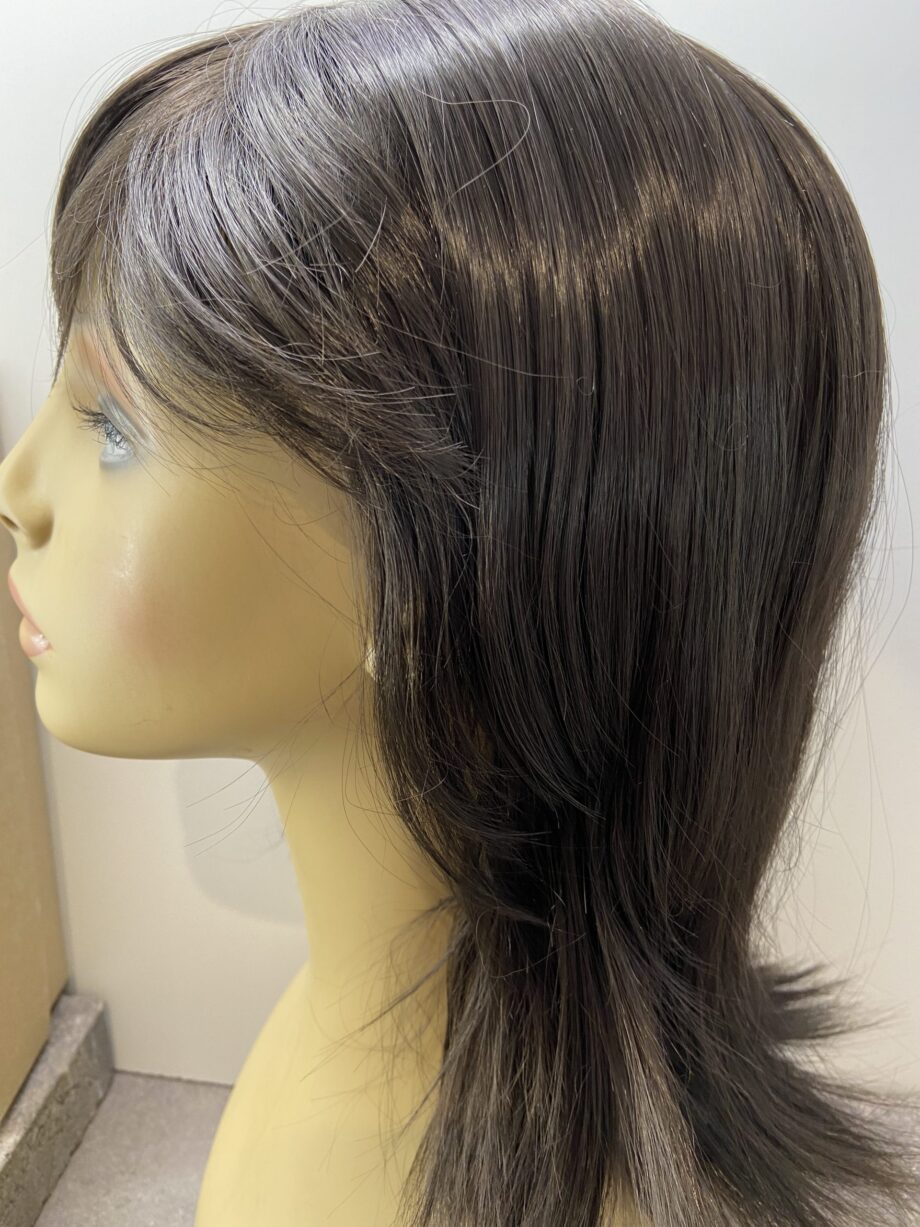 Silky dark brown long wig. Bblls254