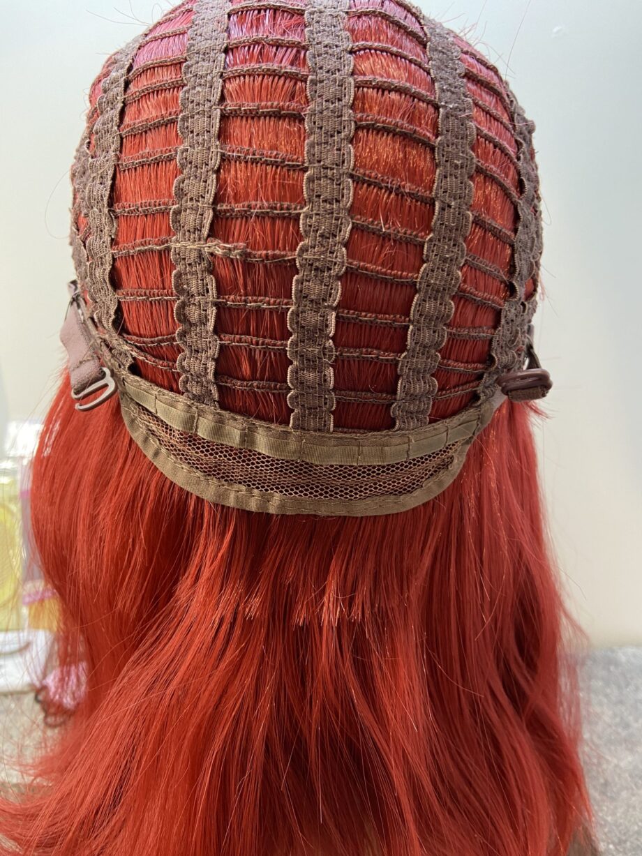 Wine red long wig. Redls705