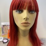 Wine red long wig. Redls705