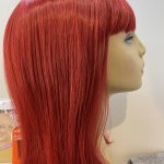 Wine red long wig. Redls705