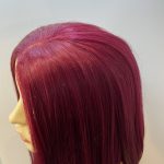 5% human hair plum long wig. Rls706