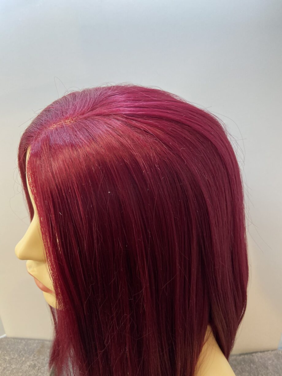 5% human hair plum long wig. Rls706