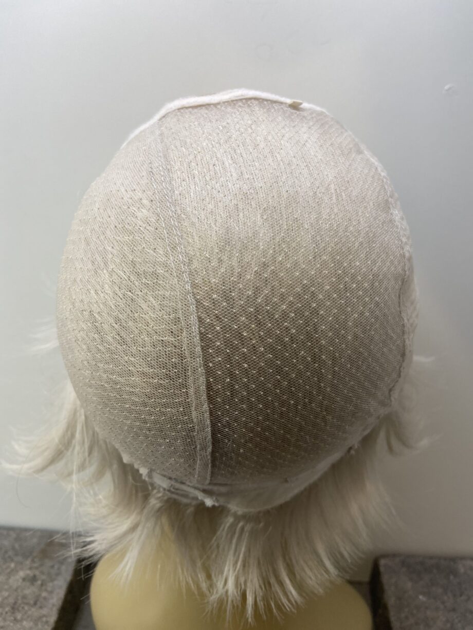 Silver grey soft cap wig. Gms333