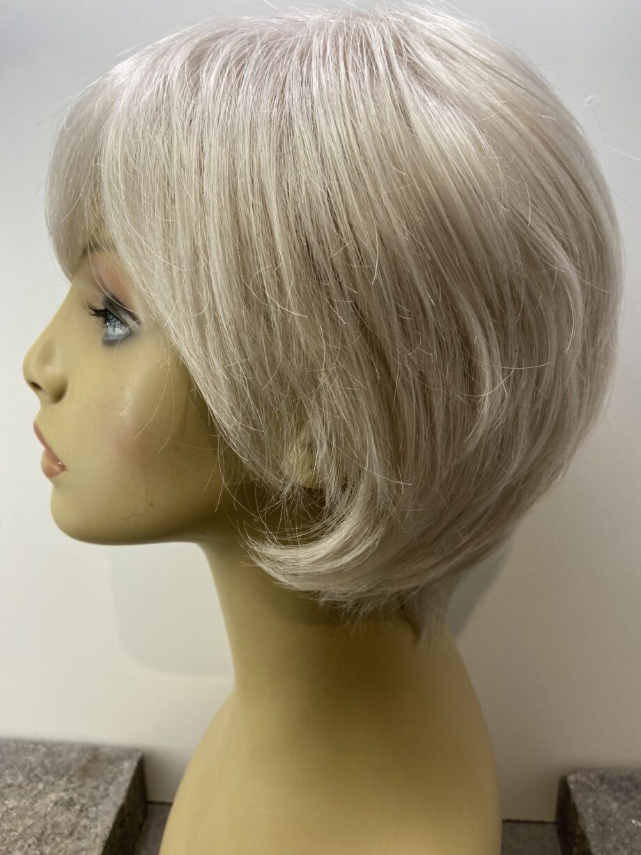Silver grey soft cap wig. Gms333