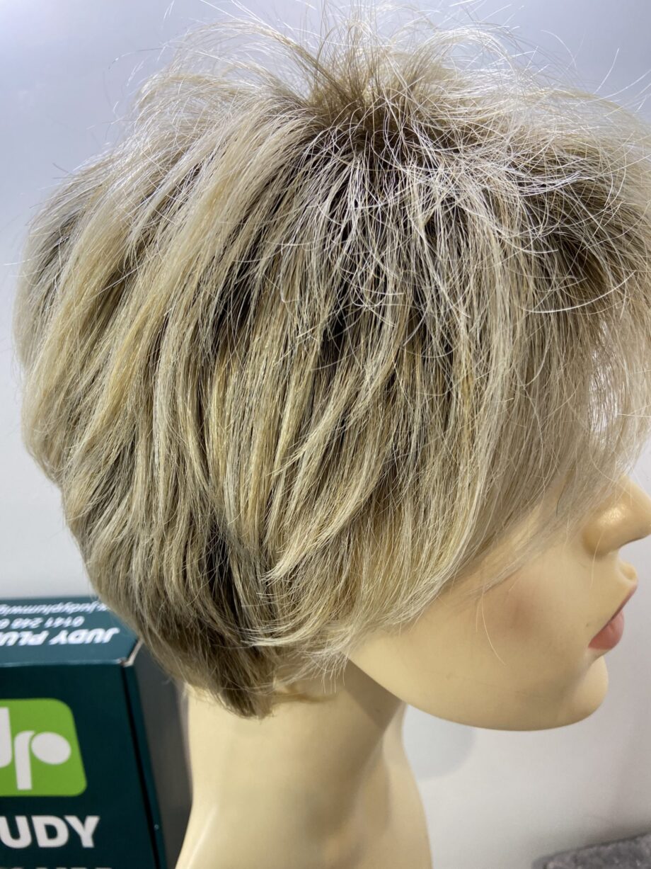 Boxed Blonde rooted short wig. Bblss254