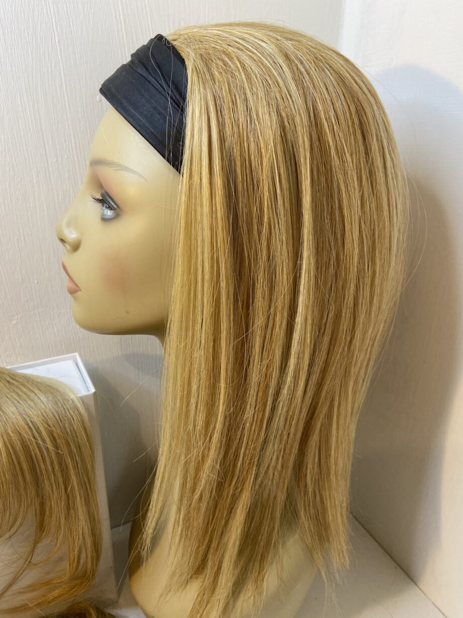 Long blonde hair band with bands. Blls740