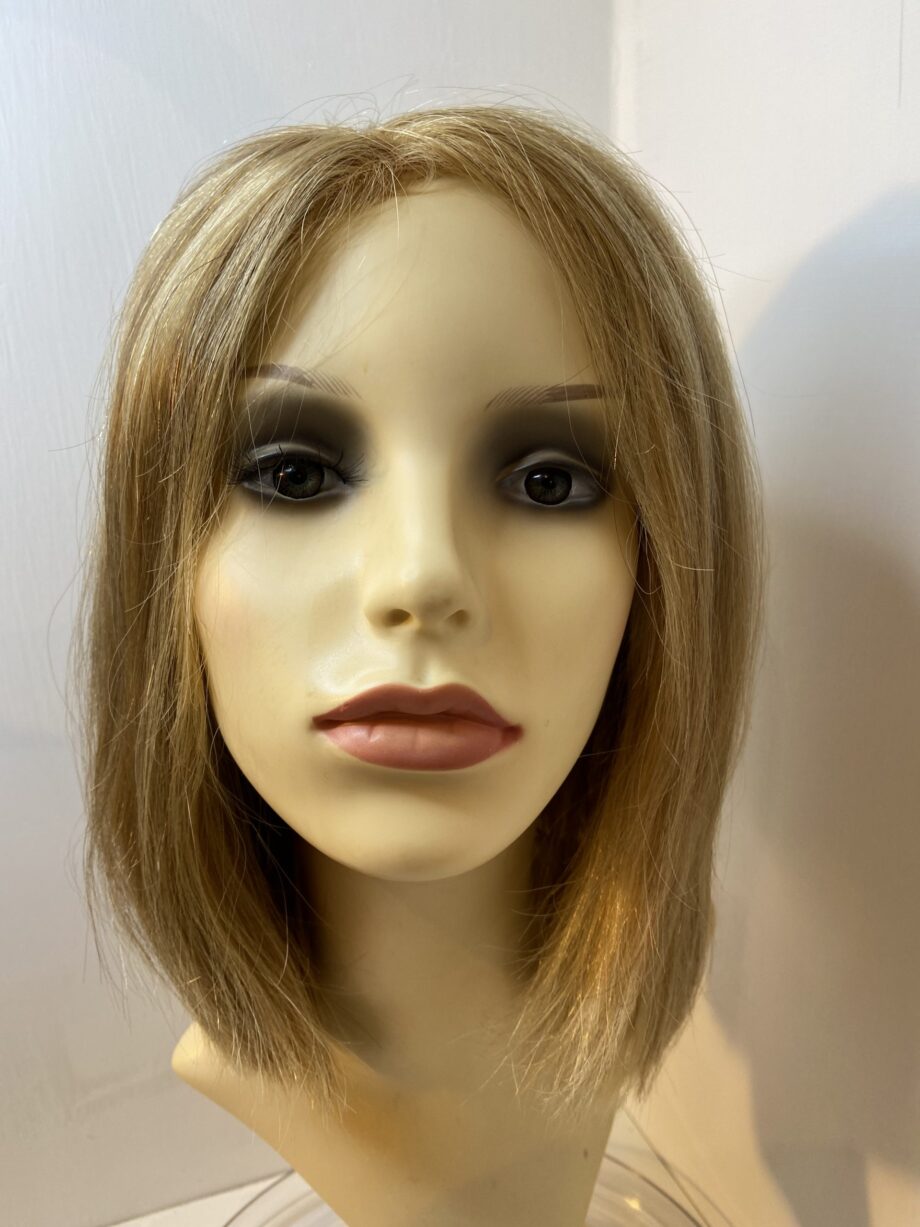 Blonde mid length soft cap wig. Bblms279