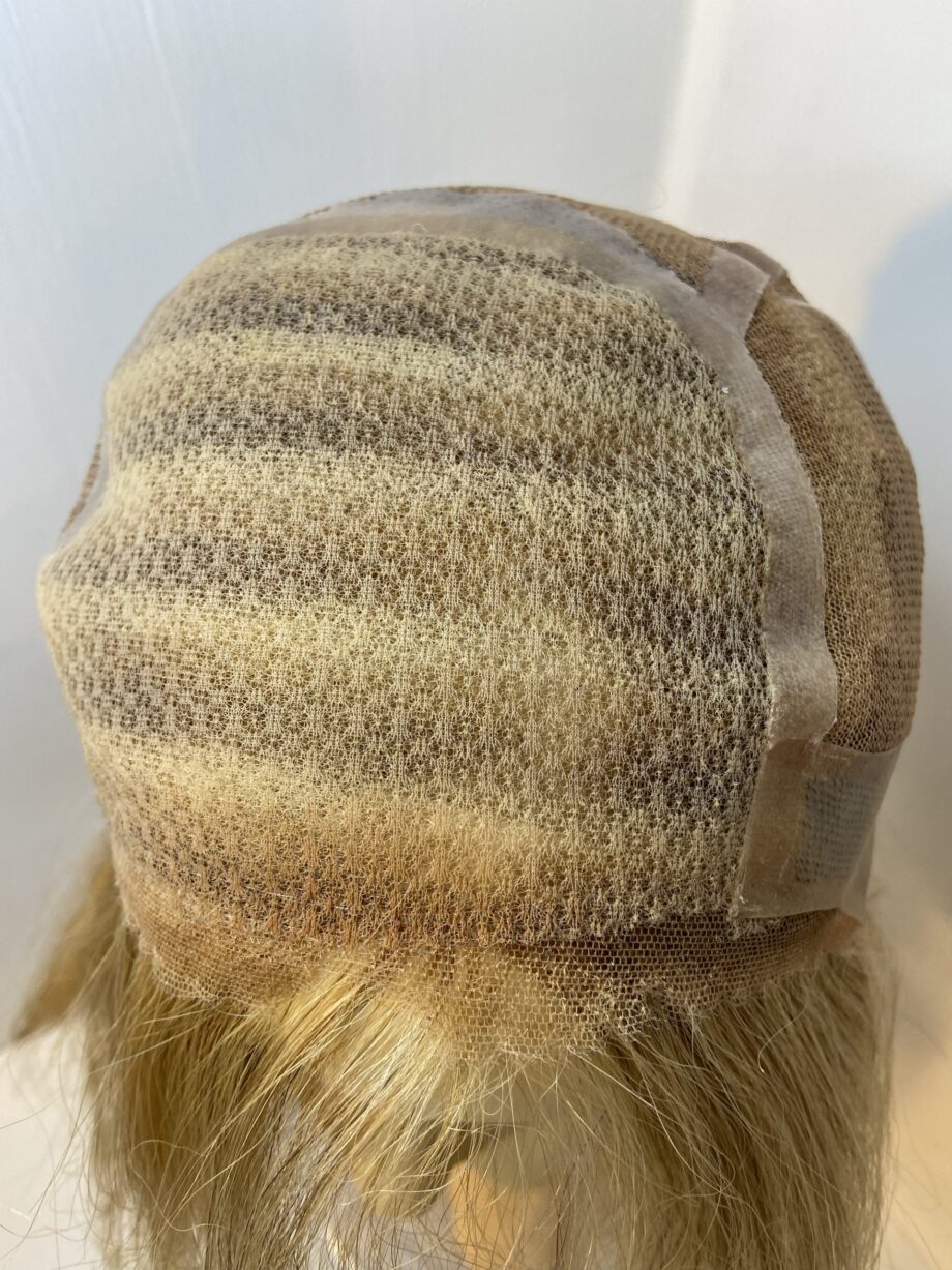 Blonde mid length soft cap wig. Bblms279