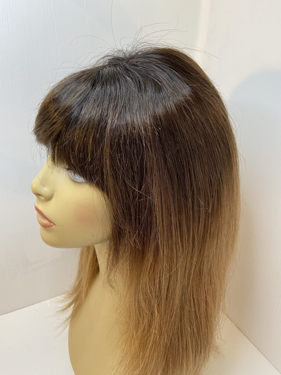 Human hair long brown wig. Brls5157
