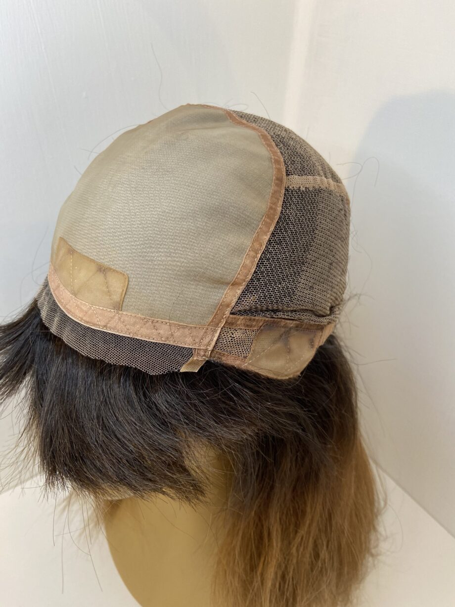 Human hair long brown wig. Brls5157