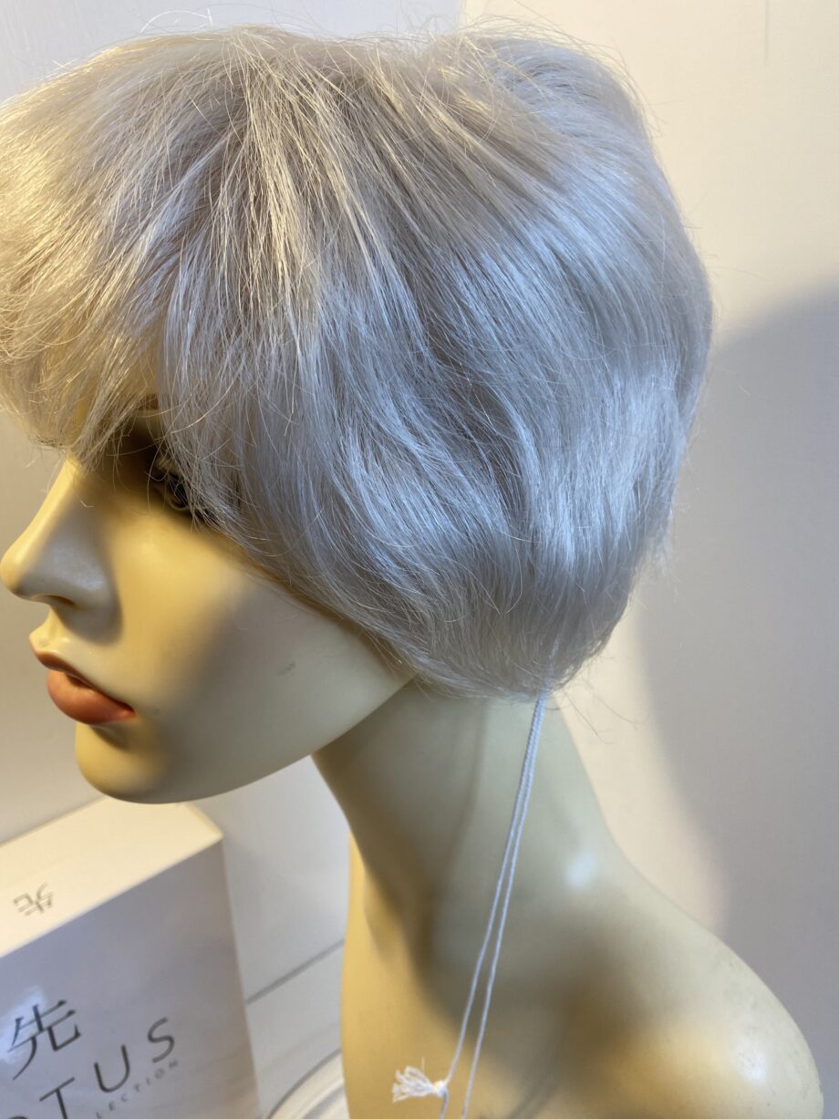 New silver grey designer soft cap wig. Pplgss473