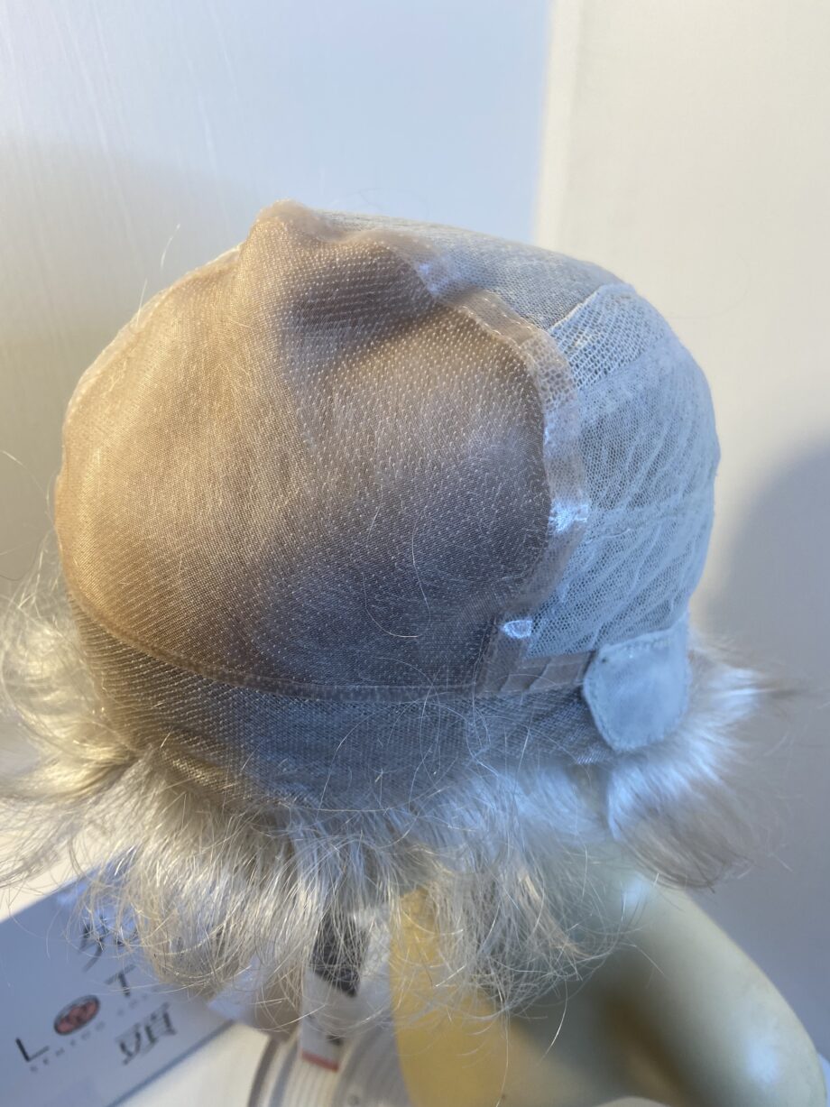 New silver grey designer soft cap wig. Pplgss473