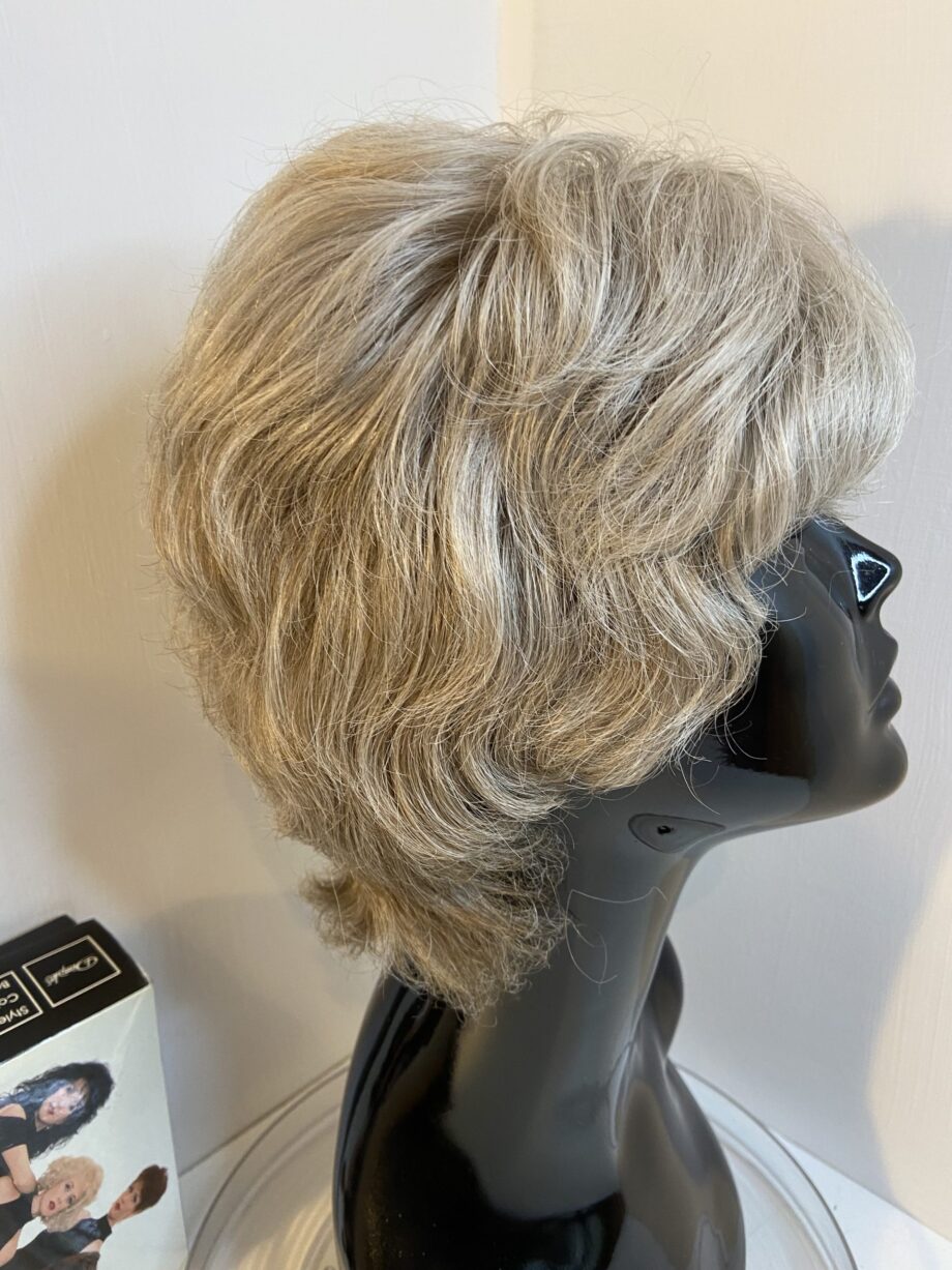 Warm grey soft cap designer  dimples wig. Bgsw293