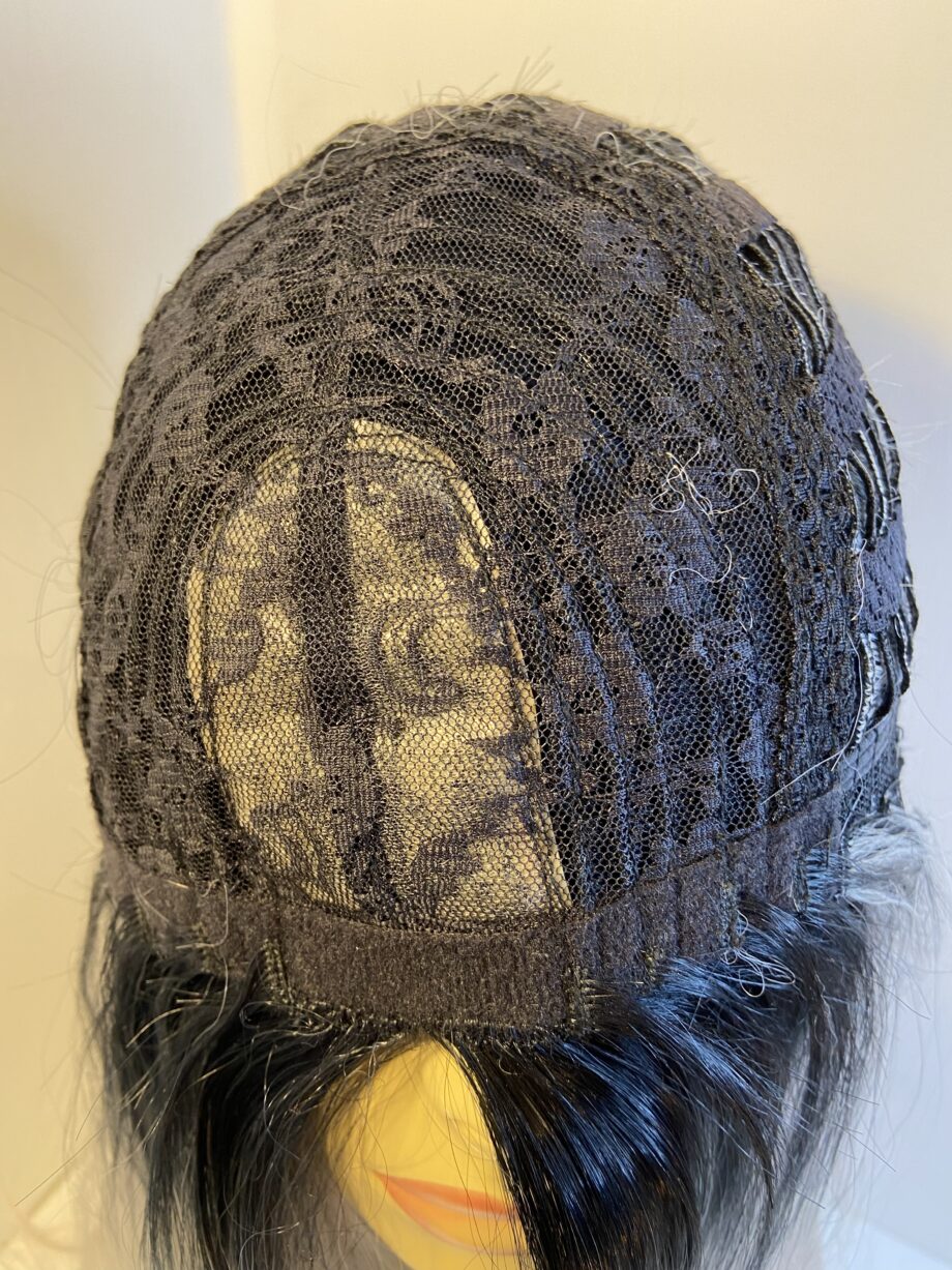 Rooted silver grey long wig. Gls756