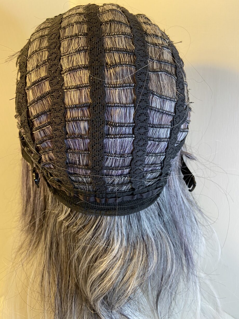 Rooted silver grey long wig. Gls752