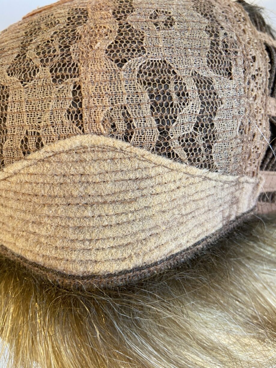 Short blonde/ light brown rooted wig.  Blss598