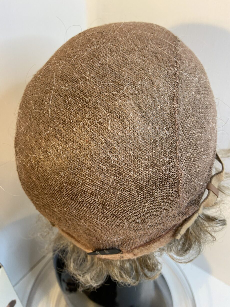 Warm grey soft cap designer  dimples wig. Bgsw293