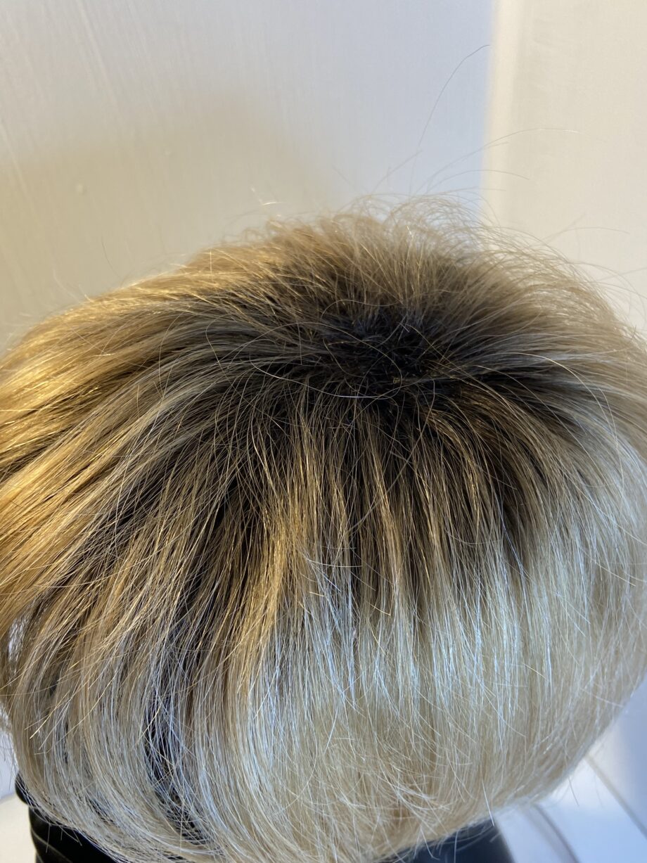 Rooted short blonde wig. Blss62