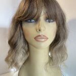 Blonde wavy mid length wig. Blmw792