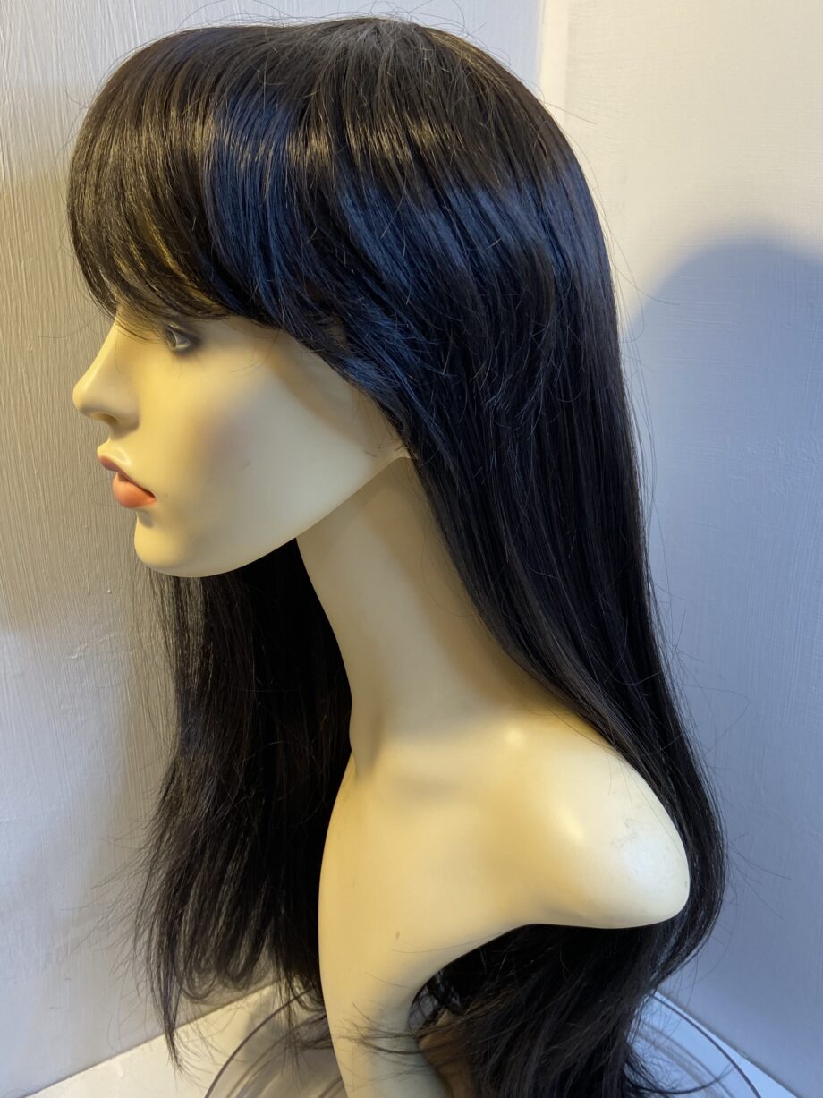 Extra long black/dark brown wig. Blls751