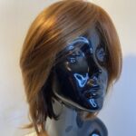 Shiny sleek red mid length wig. Rms524