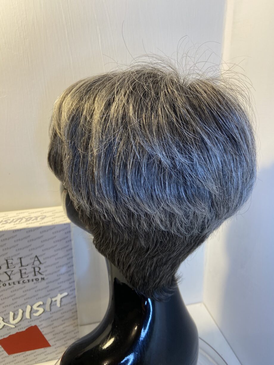Gisela Mayer salt & pepper short wig. Bgss319